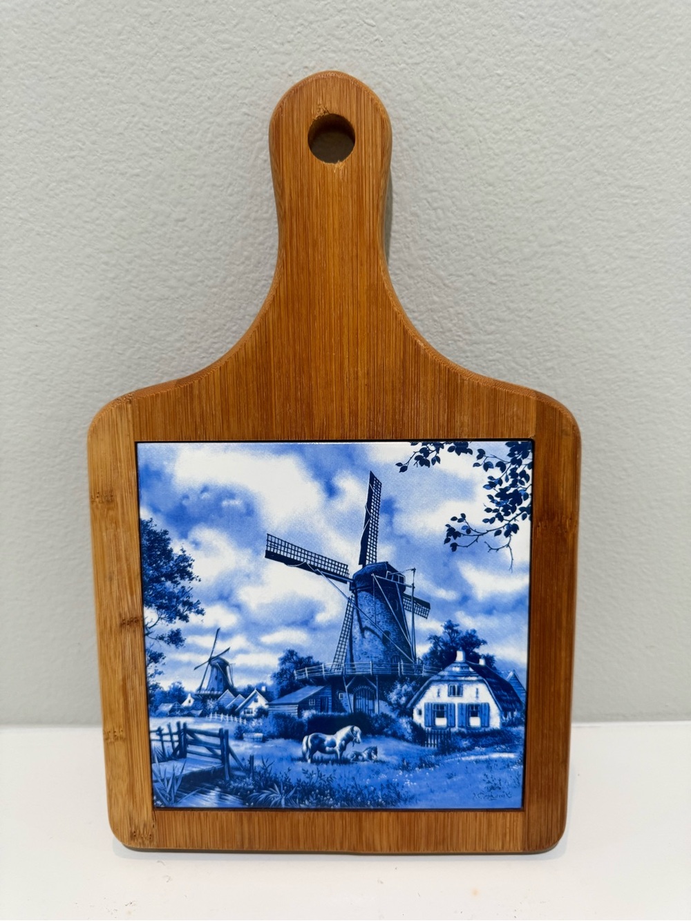 Hand-Painted Delftware Cheese Board